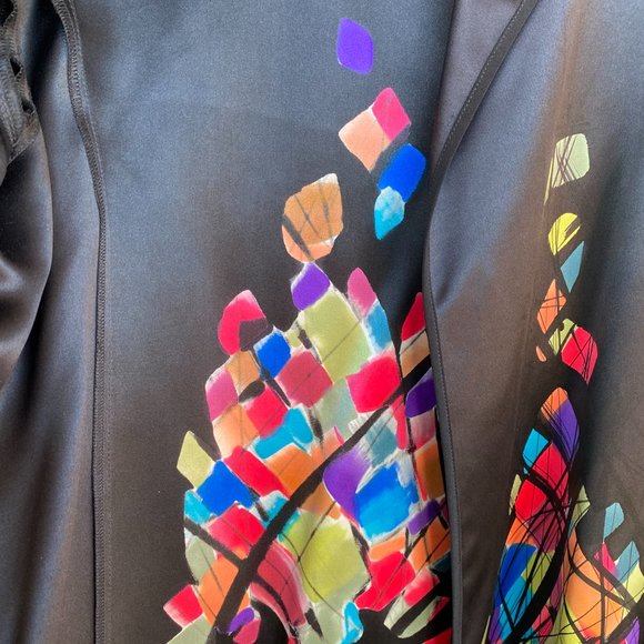 Yolanda Lorente Handpainted Black Stained Glass Jacket - Picture 9 of 11